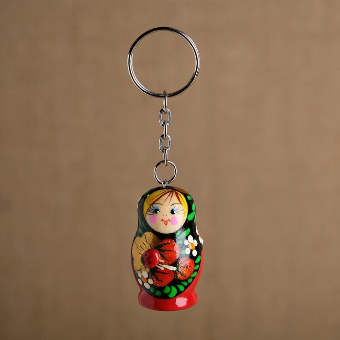 Брелок  Брелок "Матрёшка", 4,5х2,5 см, ручная роспись, микс