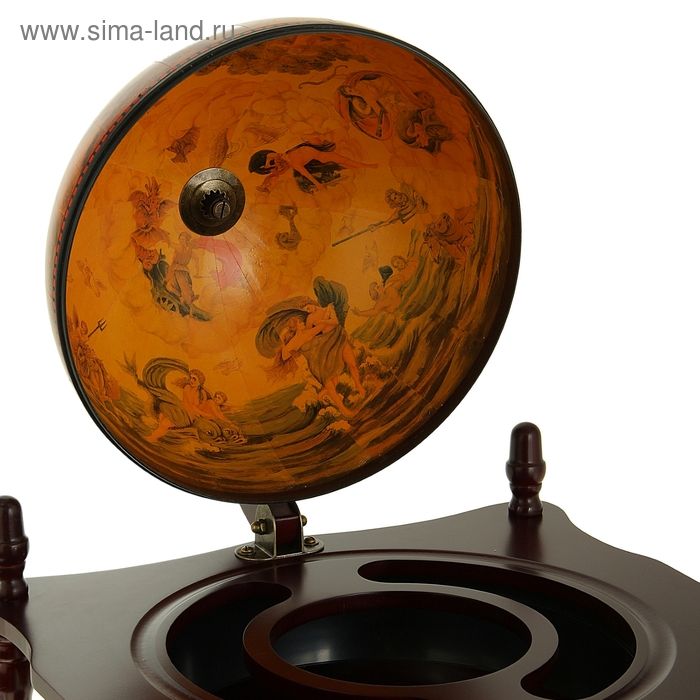 Глобус-бар декоративный, напольный, с двойными полочками 87х69х44 см Глобус-бар декоративный, напольный, с двойными полочками 87х69х44 см