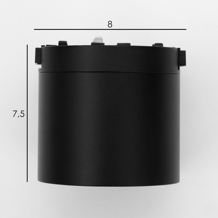 Светильник трековый ULTRA Светильник трековый ULTRA "Бочонок B" LED 6Вт 3000K-5700К CRI90 черный 8х8х7,5см
