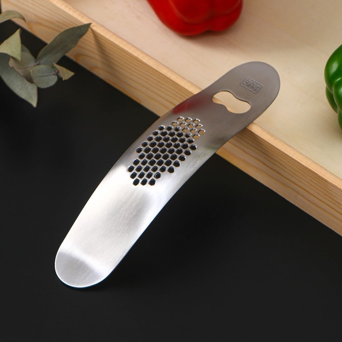 Пресс для чеснока Magistro Steel, 19,5×4,5 см, нержавеющая сталь, цвет серебристый Пресс для чеснока Magistro Steel, 19,5×4,5 см, нержавеющая сталь, цвет серебристый