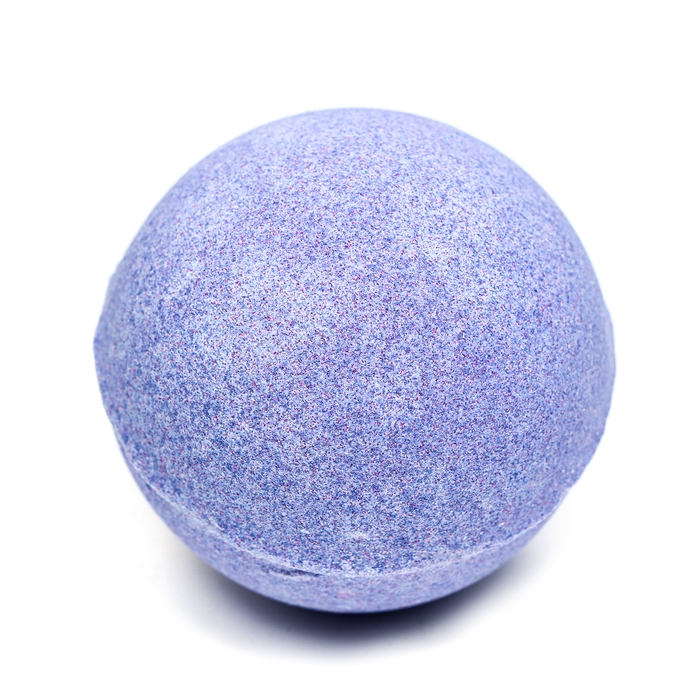 Бомбочка для ванны, фиолетовая, с золотой полоской, 110 г