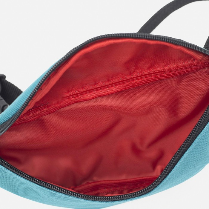 Поясная сумка на молнии, цвет бирюзовый Поясная сумка на молнии, цвет бирюзовый