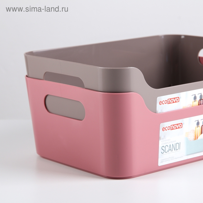 Корзина для хранения Scandi, 3,1 л, 24×17×9 см, цвет МИКС Корзина для хранения Scandi, 3,1 л, 24×17×9 см, цвет МИКС