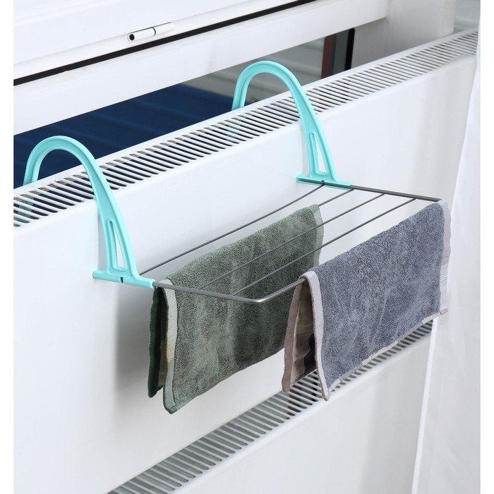 Сушилка для белья на радиатор, 45×23,5×18 см, цвет серый