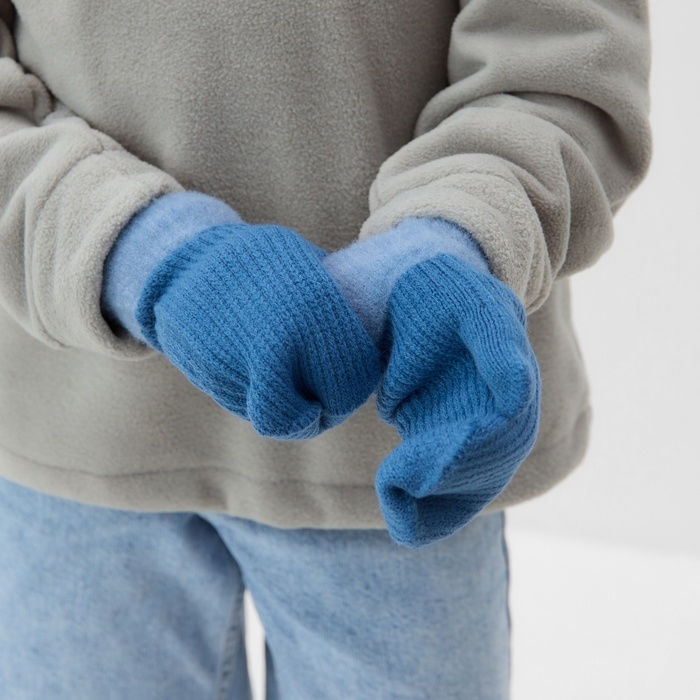 Варежки детские  MINAKU, цв. голубой, 20 см