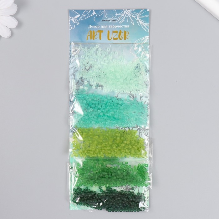 Бисер круглый 8/0  Бисер круглый 8/0 "Свежесть" 5 цветов х 10 гр 20х8х0,7 см