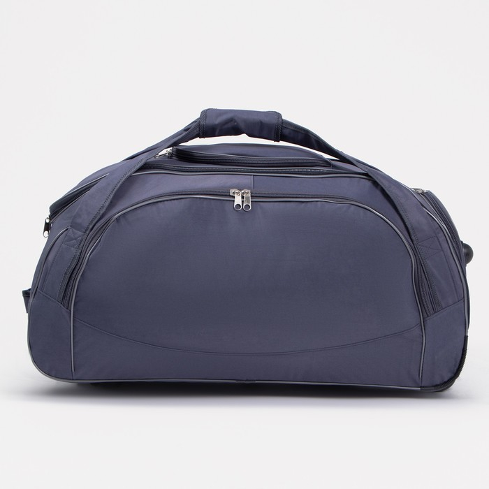 Сумка дорожная на колёсах, отдел на молнии, отдел для обуви, 3 наружных кармана, длинный ремень, цвет серый Сумка дорожная на колёсах, отдел на молнии, отдел для обуви, 3 наружных кармана, длинный ремень, цвет серый