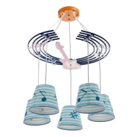 Люстра 86205/5 E27 40Вт голубой 59х54х27-107 см BayerLux