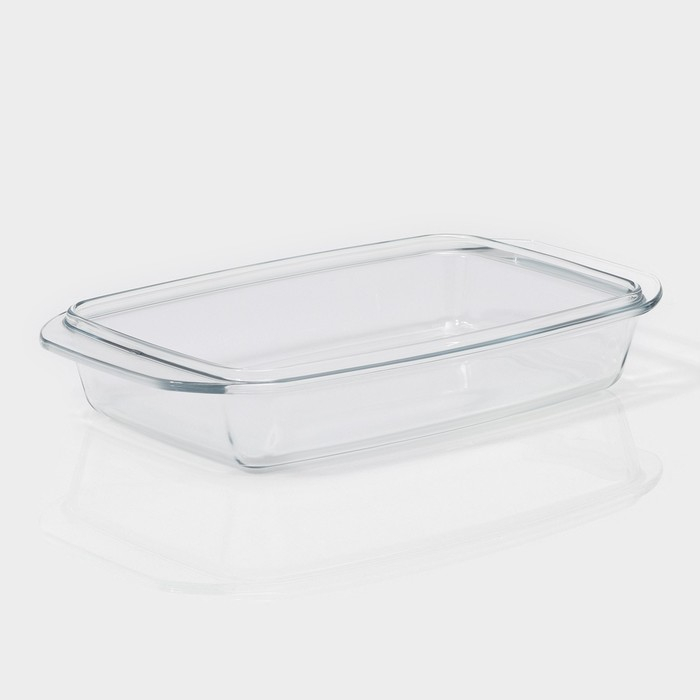 Кастрюля из жаропрочного стекла для запекания Доляна «Утятница», 2,9 л, 24,5×20,5×13,5 см, с крышкой Кастрюля из жаропрочного стекла для запекания Доляна «Утятница», 2,9 л, 24,5×20,5×13,5 см, с крышкой