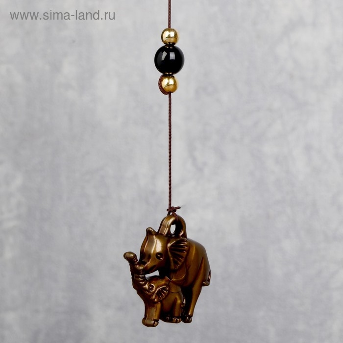 Музыка ветра металл Музыка ветра металл "Семейство слонов" 3 колокольчика 1 фигурка 38 см