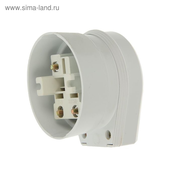 Разъем для плиты Smartbuy РШ-ВШ, 2P+PE, ОУ, 32 А, 250 В, пластик, белый Разъем для плиты Smartbuy РШ-ВШ, 2P+PE, ОУ, 32 А, 250 В, пластик, белый