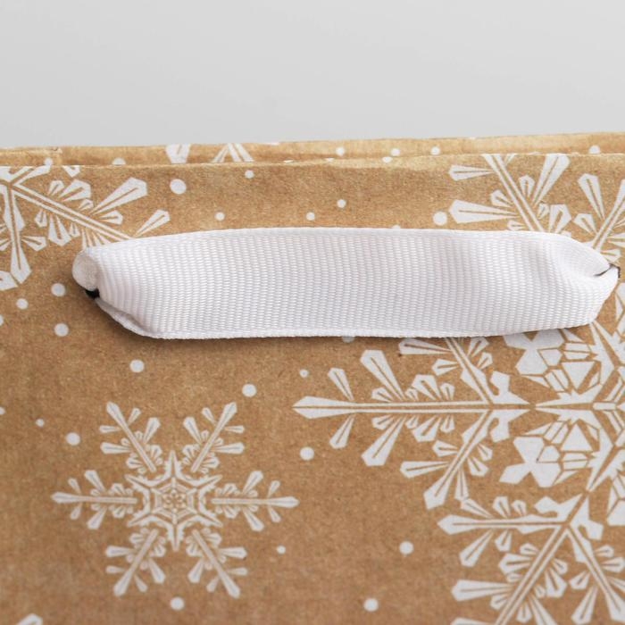 Пакет подарочный новогодний крафтовый вертикальный «С Новым годом», MS 18 х 23 х 10 см, Новый год Пакет подарочный новогодний крафтовый вертикальный «С Новым годом», MS 18 х 23 х 10 см, Новый год