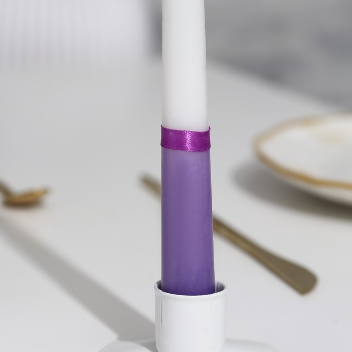 Набор свадебных свечей  Набор свадебных свечей "Совет да любовь" фиолетовый: родительские 1,8х17,5; очаг 4х13,5