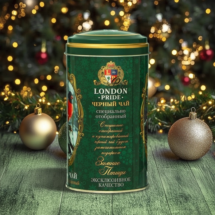 Чай чёрный Чай чёрный "Лондон Прайд. Новогодняя коллекция", со вкусом мяты, 100 г