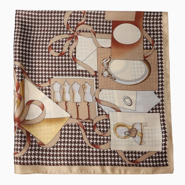 Платок женский MINAKU р-р 70*70 см, цв. коричневый Платок женский MINAKU р-р 70*70 см, цв. коричневый