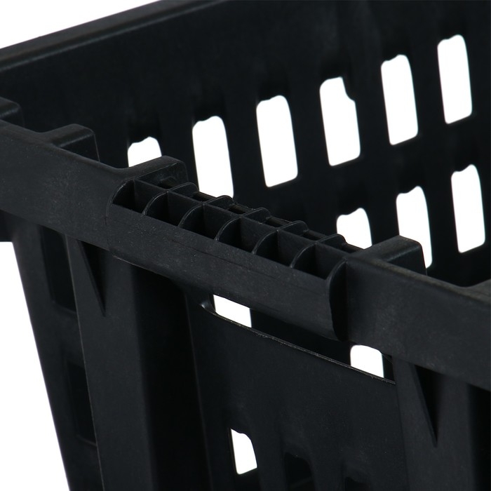 Ящик универсальный, пластиковый, 60 &times; 40 &times; 20 см, на 30 кг, чёрный