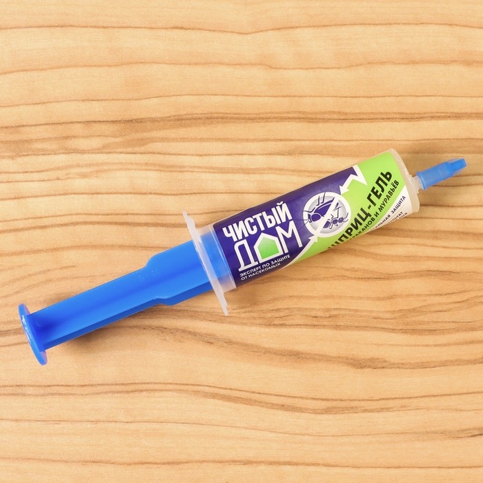 Гель от тараканов и муравьев всех видов Чистый дом универсальный шприц 20 мл Гель от тараканов и муравьев всех видов Чистый дом универсальный шприц 20 мл