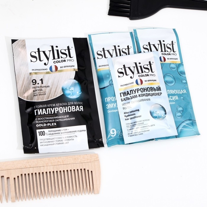 Стойкая крем-краска STYLIST COLOR PRO Гиалуроновая, тон пепельный блонд, 115 мл Стойкая крем-краска STYLIST COLOR PRO Гиалуроновая, тон пепельный блонд, 115 мл