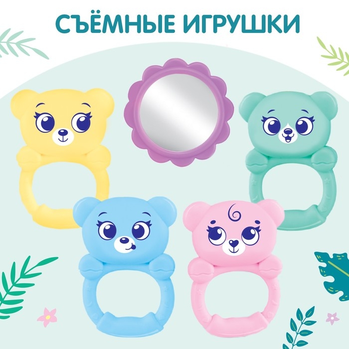 Музыкальный развивающий коврик с пианино, русская озвучка, свет, цвет голубой Музыкальный развивающий коврик с пианино, русская озвучка, свет, цвет голубой