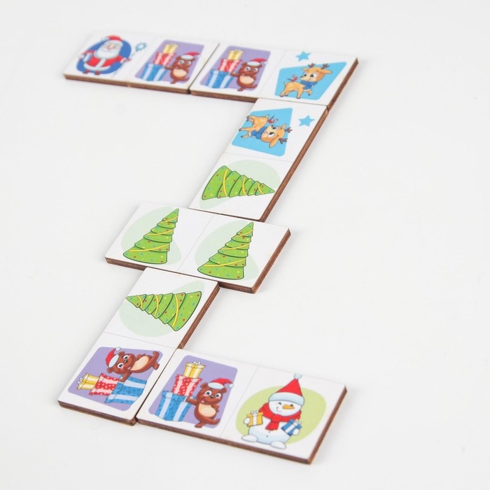 Домино деревянное на новый год «Новый год! Весёлый Новый год» Домино деревянное на новый год «Новый год! Весёлый Новый год»