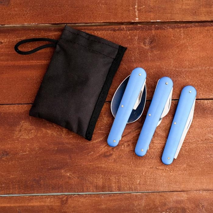 Набор туриста в чехле 5в1 Мастер К рукоять синяя металл Набор туриста в чехле 5в1 Мастер К рукоять синяя металл