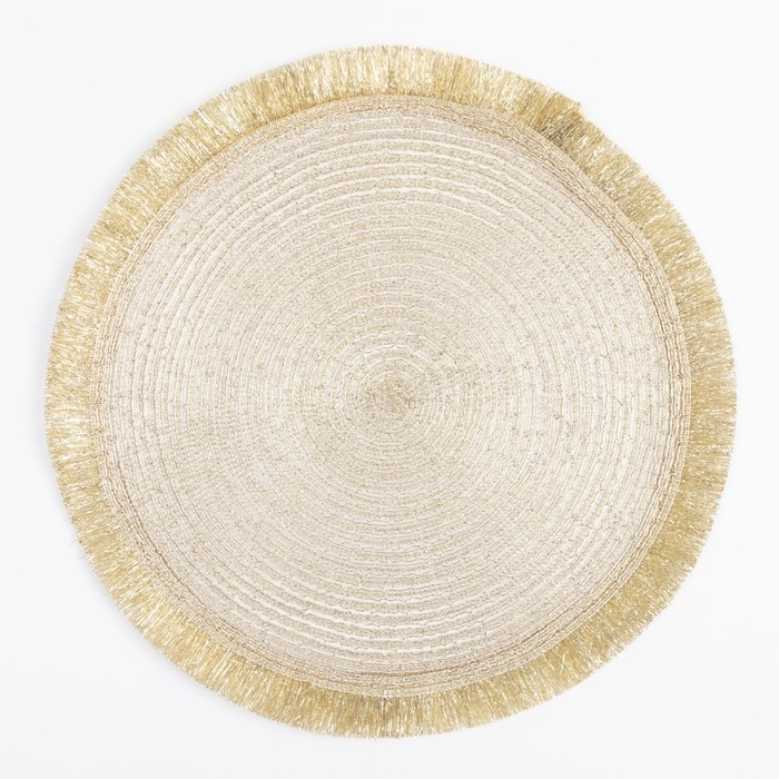 Набор салфеток 2 шт.Доляна Набор салфеток 2 шт.Доляна "Блеск",цв.золото, d 38 см