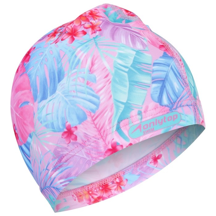 Шапочка для плавания взрослая ONLYTOP «Тропики», тканевая, обхват 54-60 см Шапочка для плавания взрослая ONLYTOP «Тропики», тканевая, обхват 54-60 см