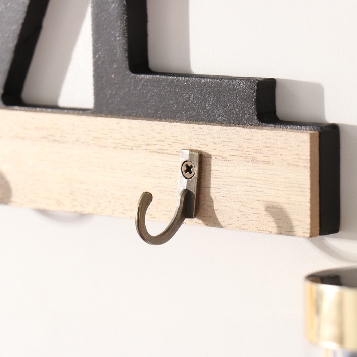 Крючки декоративные дерево Крючки декоративные дерево "Любовь. Домик" 18,3х23,8 см