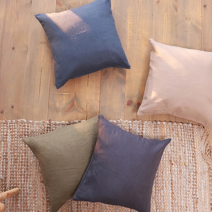 Декоративная наволочка SL Home Linen 40*40 см, цв. зеленый, 100%лён Декоративная наволочка SL Home Linen 40*40 см, цв. зеленый, 100%лён