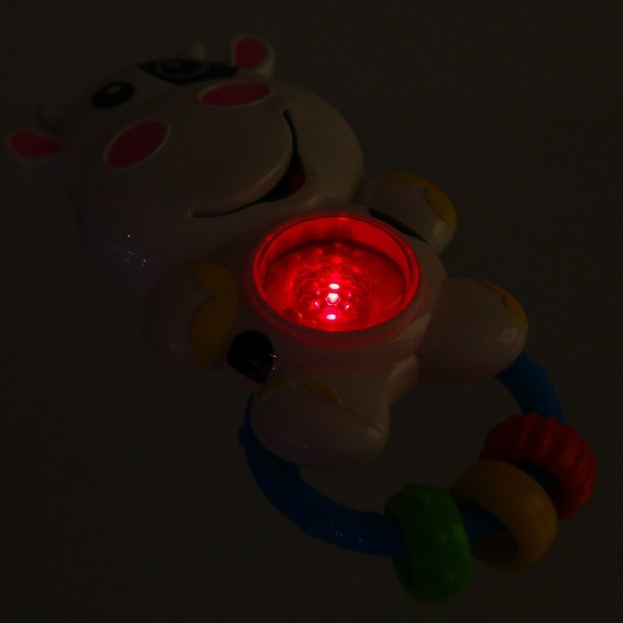 Музыкальная погремушка «Коровка», светится, Крошка Я Музыкальная погремушка «Коровка», светится, Крошка Я