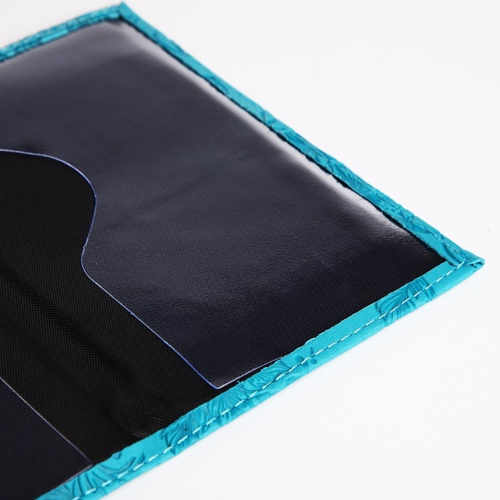 Обложка для паспорта, цвет бирюзовый Обложка для паспорта, цвет бирюзовый