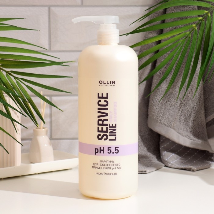 Шампунь для ежедневного ухода Ollin Professional Service Line, pH 5.5, 1000 мл Шампунь для ежедневного ухода Ollin Professional Service Line, pH 5.5, 1000 мл