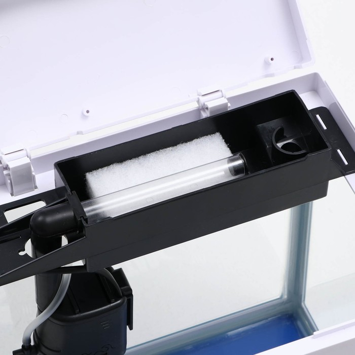 Аквариум SeaStar HX-318F в комплекте: LED-лампа 7 режимов, фильтр, 18 л, белый Аквариум SeaStar HX-318F в комплекте: LED-лампа 7 режимов, фильтр, 18 л, белый