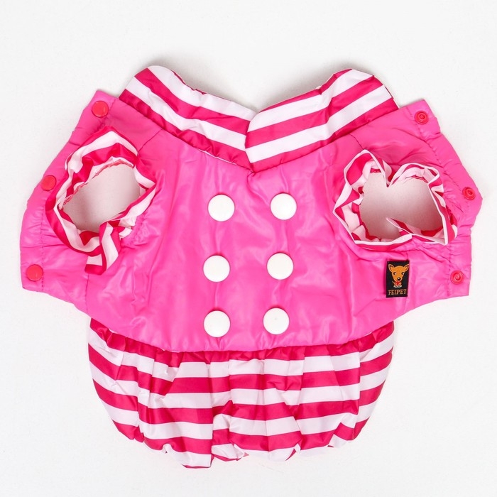Курточка для собак с воланами, размер 2 (ДС 23,ОШ 26, ОГ 33 см), розовая Курточка для собак с воланами, размер 2 (ДС 23,ОШ 26, ОГ 33 см), розовая