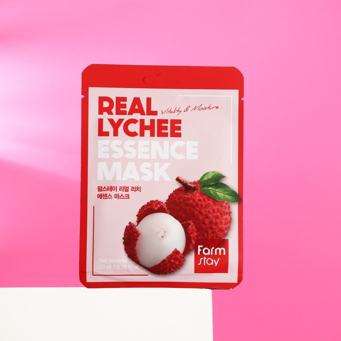 Тканевая маска для лица, FarmStay, с экстрактом личи, 23 мл Тканевая маска для лица, FarmStay, с экстрактом личи, 23 мл