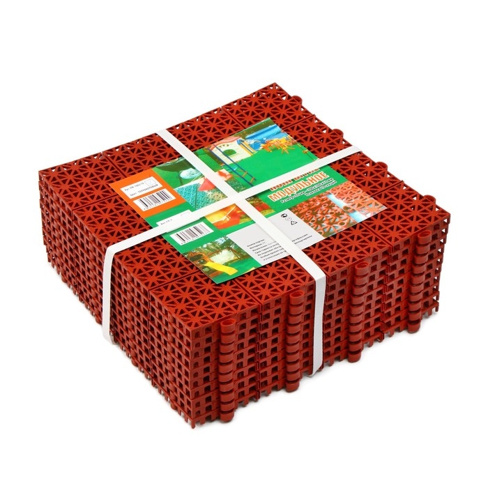 Модульное покрытие, 30 × 30 × 1,1 см, пластик, терракотовый, 1 шт. Модульное покрытие, 30 × 30 × 1,1 см, пластик, терракотовый, 1 шт.