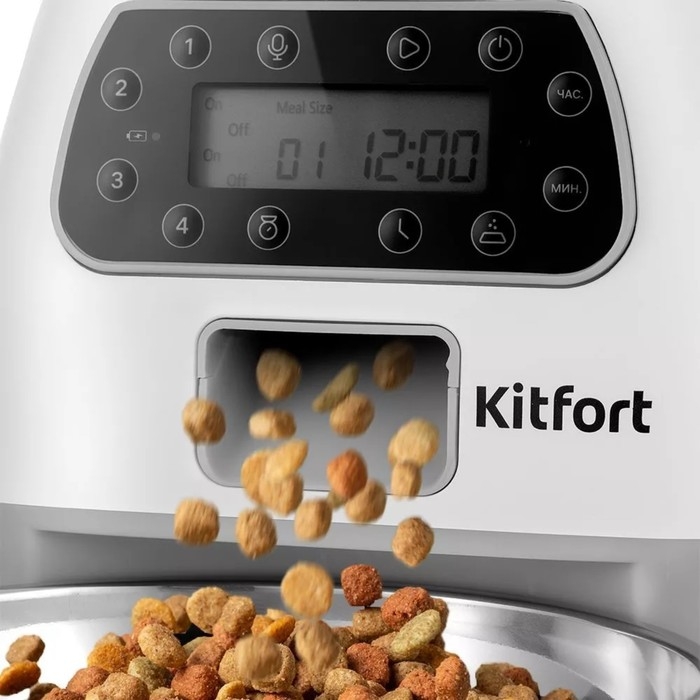 Умная кормушка для животных Kitfort КТ-6361, 10 Вт, 3.5 л, бело-чёрная Умная кормушка для животных Kitfort КТ-6361, 10 Вт, 3.5 л, бело-чёрная
