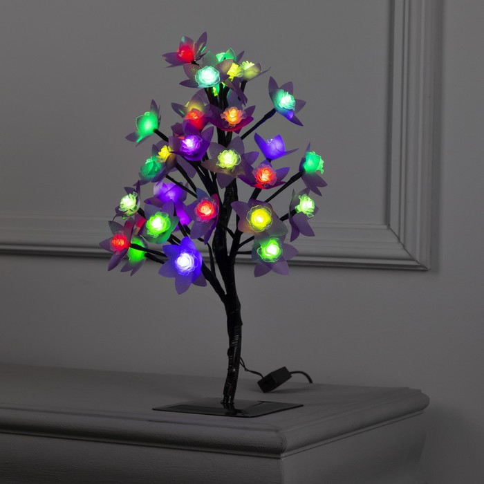 Светодиодный куст «Розы большие» 30 см, 32 LED, мигание, 220 В, свечение мульти (RG/RB) Светодиодный куст «Розы большие» 30 см, 32 LED, мигание, 220 В, свечение мульти (RG/RB)