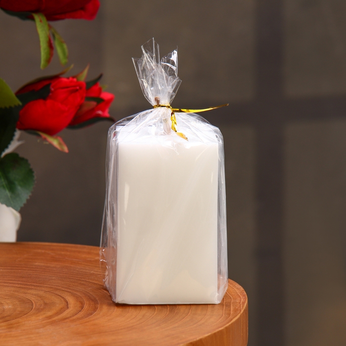 Свеча фигурная  Свеча фигурная "Куб", 5х8 см, белая