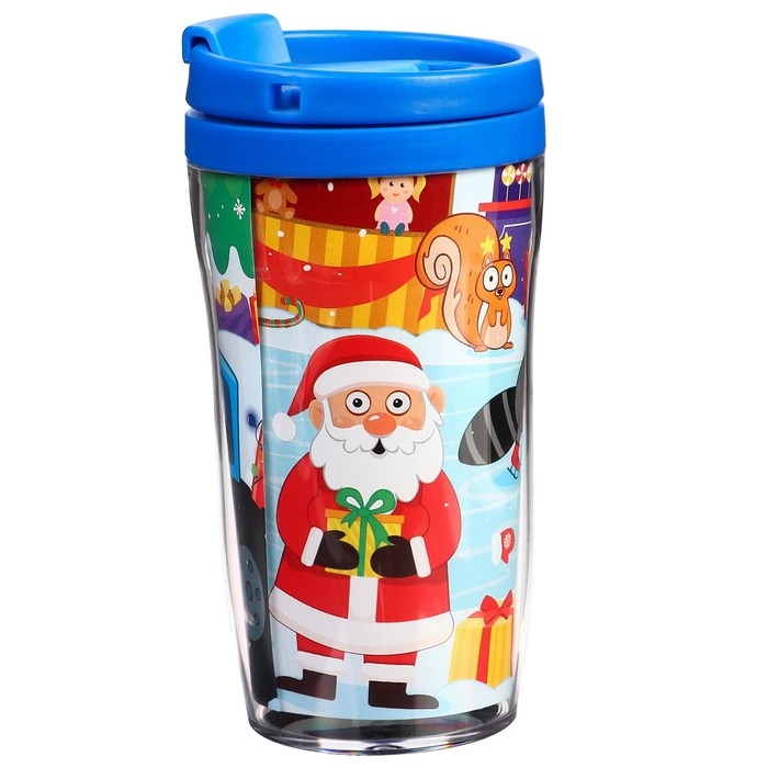 Термостакан с пазлом «Синий трактор: Новый год в городе», 54 элемента, 250 мл