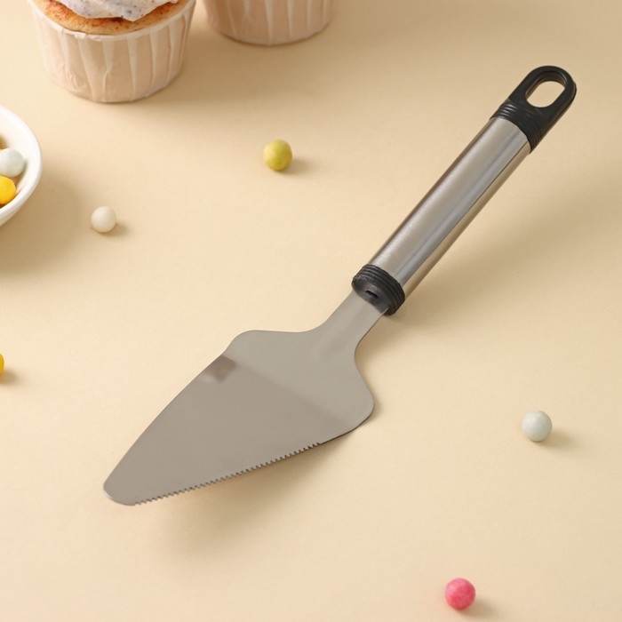 Лопатка кулинарная Доляна «Помощник», 26 см, цвет серебристый Лопатка кулинарная Доляна «Помощник», 26 см, цвет серебристый