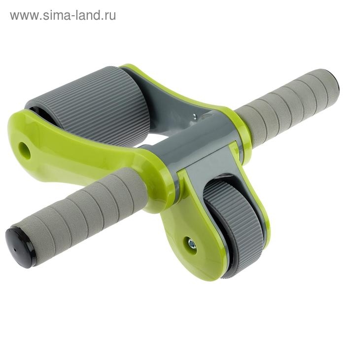 Ролик для пресса, 2 колеса, с ковриком, цвета МИКС Ролик для пресса, 2 колеса, с ковриком, цвета МИКС