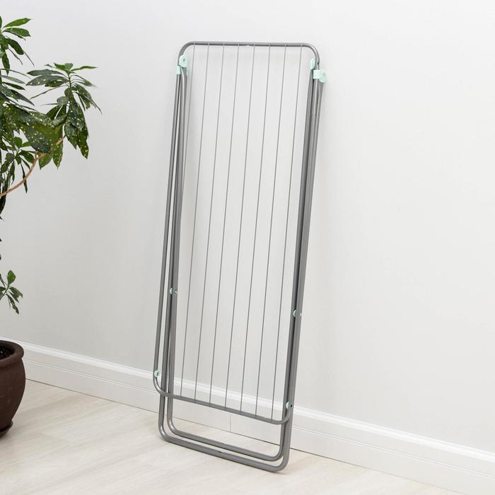 Сушилка для белья напольная складная, рабочая длина 10 м, цвет серый Сушилка для белья напольная складная, рабочая длина 10 м, цвет серый