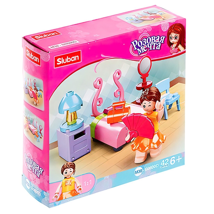 Конструктор Розовая мечта &laquo;Спальная комната&raquo;, 42 детали