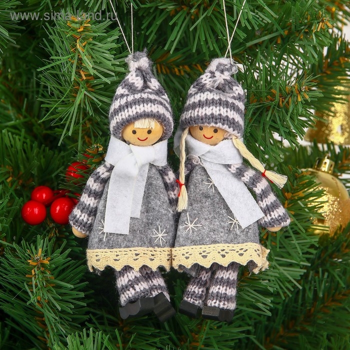 Игрушка - подвеска «Снежные куколки», МИКС