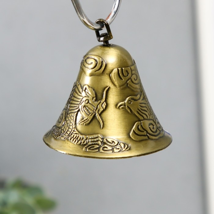 Колокольчик бронза  Колокольчик бронза "Дракон и Феникс" d=6 см
