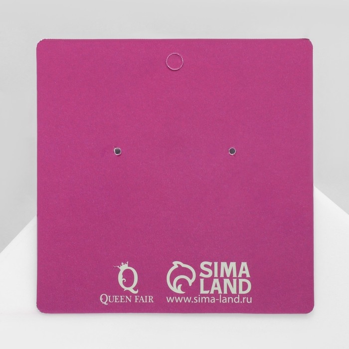 Серьги акрил «Сердце» с лицом, цвет розово-красный Серьги акрил «Сердце» с лицом, цвет розово-красный