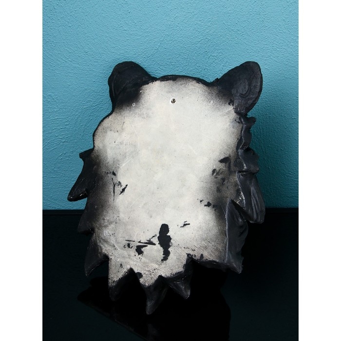 Настенная фигура «Голова льва», полистоун, 50 см, цвет чёрный матовый Настенная фигура «Голова льва», полистоун, 50 см, цвет чёрный матовый