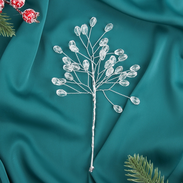 Декор  Декор "Хрустальная сказка" 16 см, овальчик прозрачный