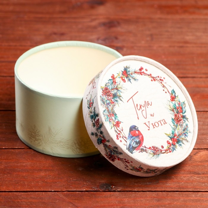 Новый год. Коробка Новый год. Коробка "Тепла и уюта" завальцованная без окна 13 х 8,5 см